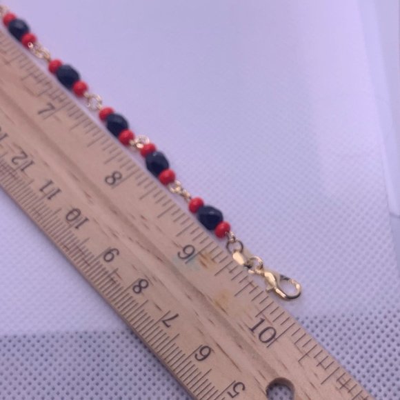 Azabache Anklet Bracelet, Gold Filled Jewelry, Good luck Jewelry - Picture 6 of 7